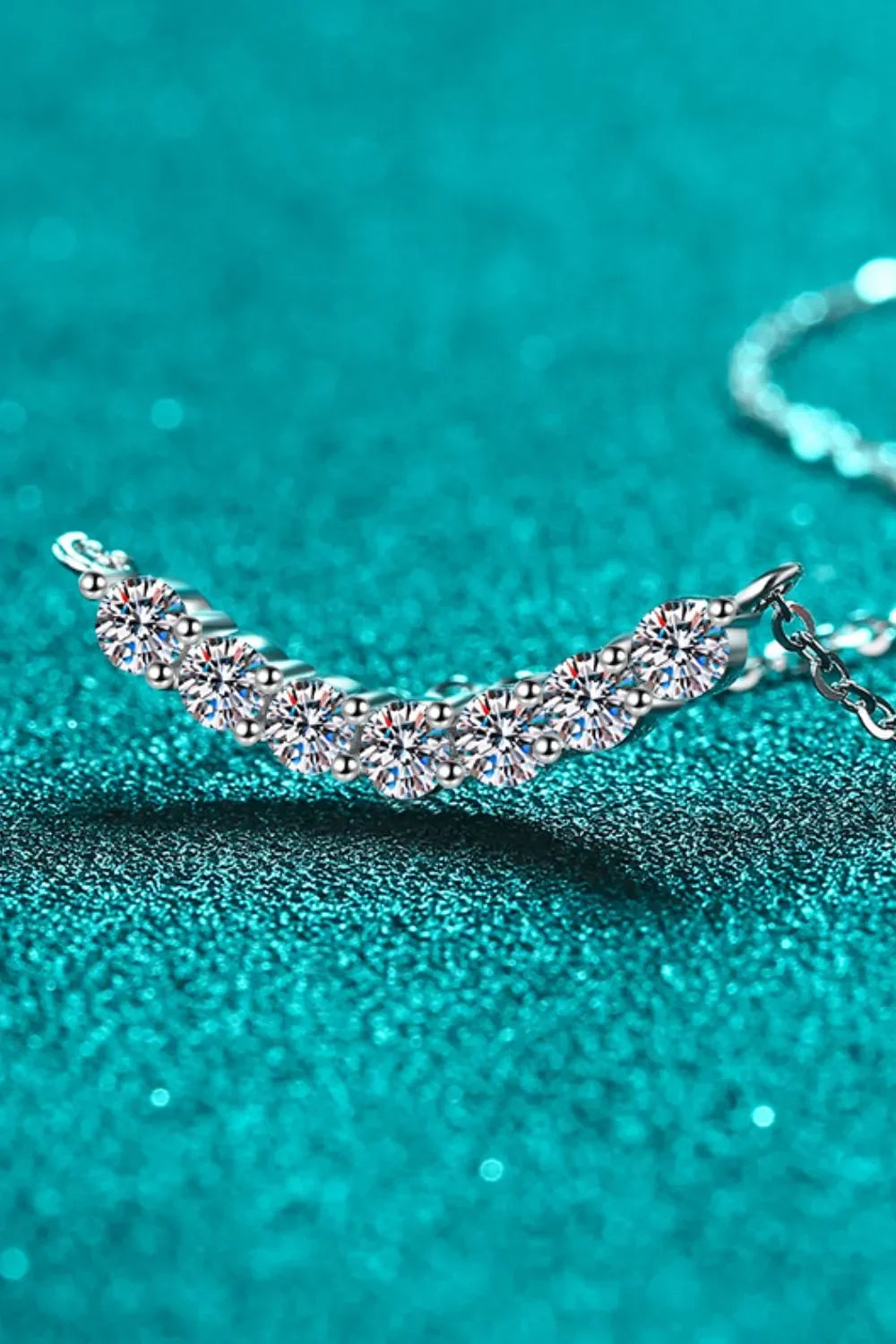 Moissanite Necklace - 1.4ct Sterling Silver Everyday Wear Velanci