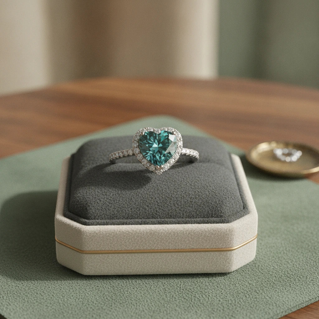 1 Carat Moissanite Heart Ring Bianca - Tarnish-Resistant Women's Ring Velanci