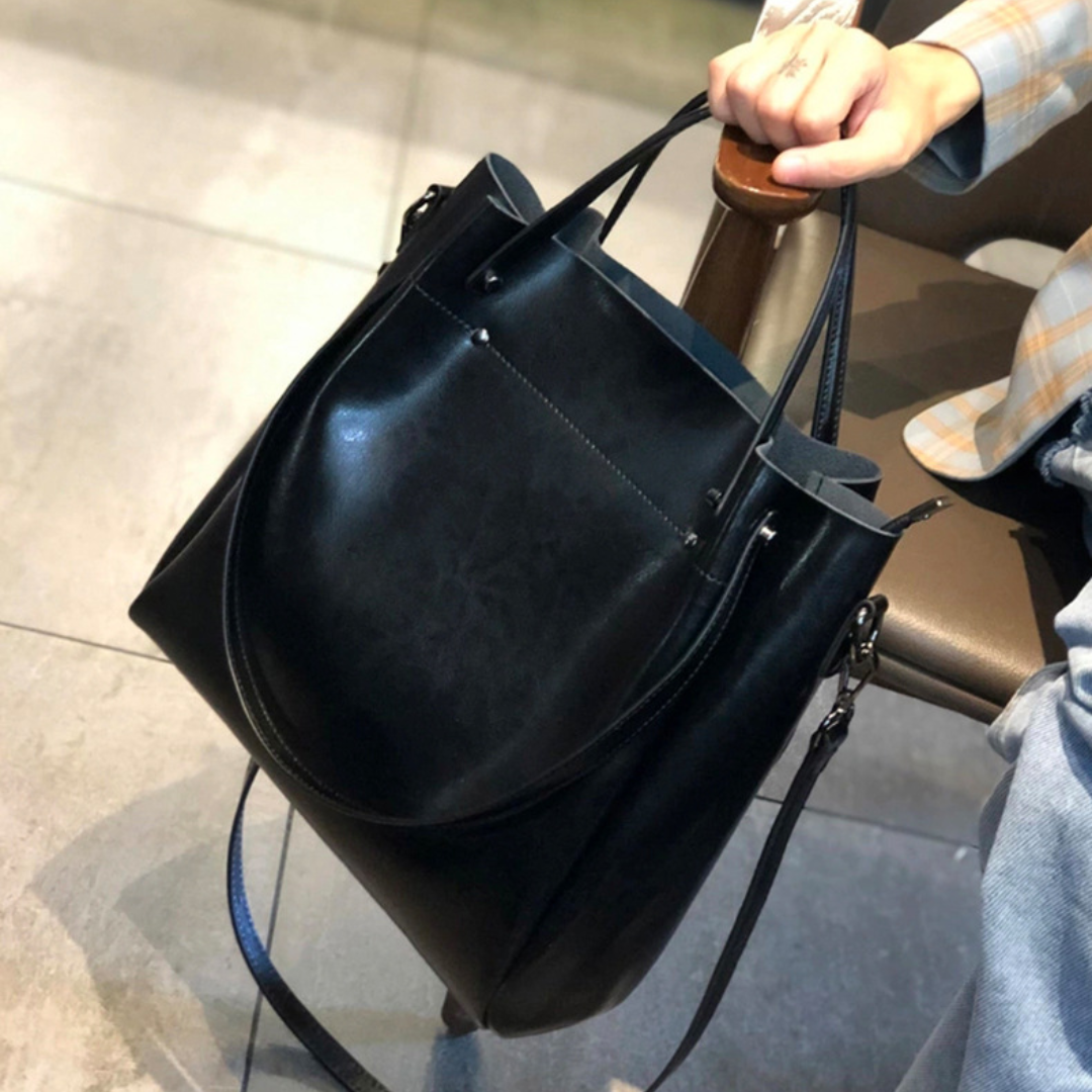 Velanci Garnet Frost Luxurious Leather Handbag