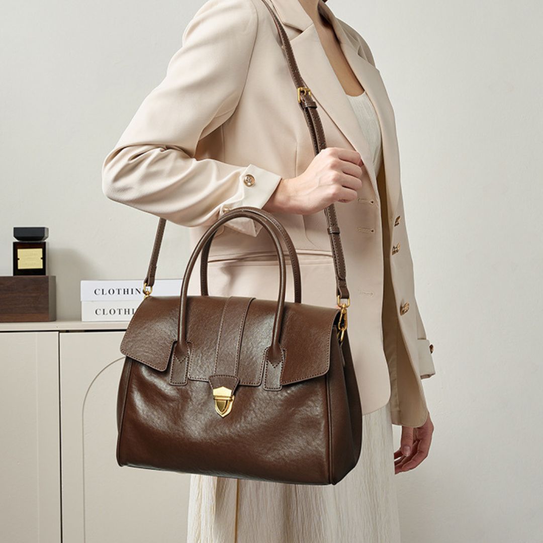 Velanci Dorée Luxe Leather Handbag