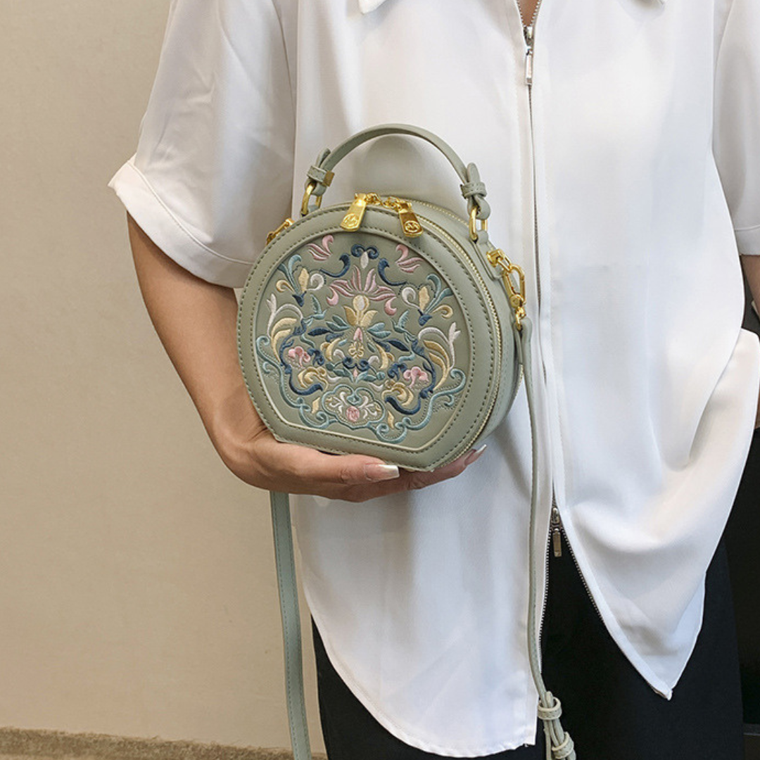 Velanci Louvre Mist Leather Handbag