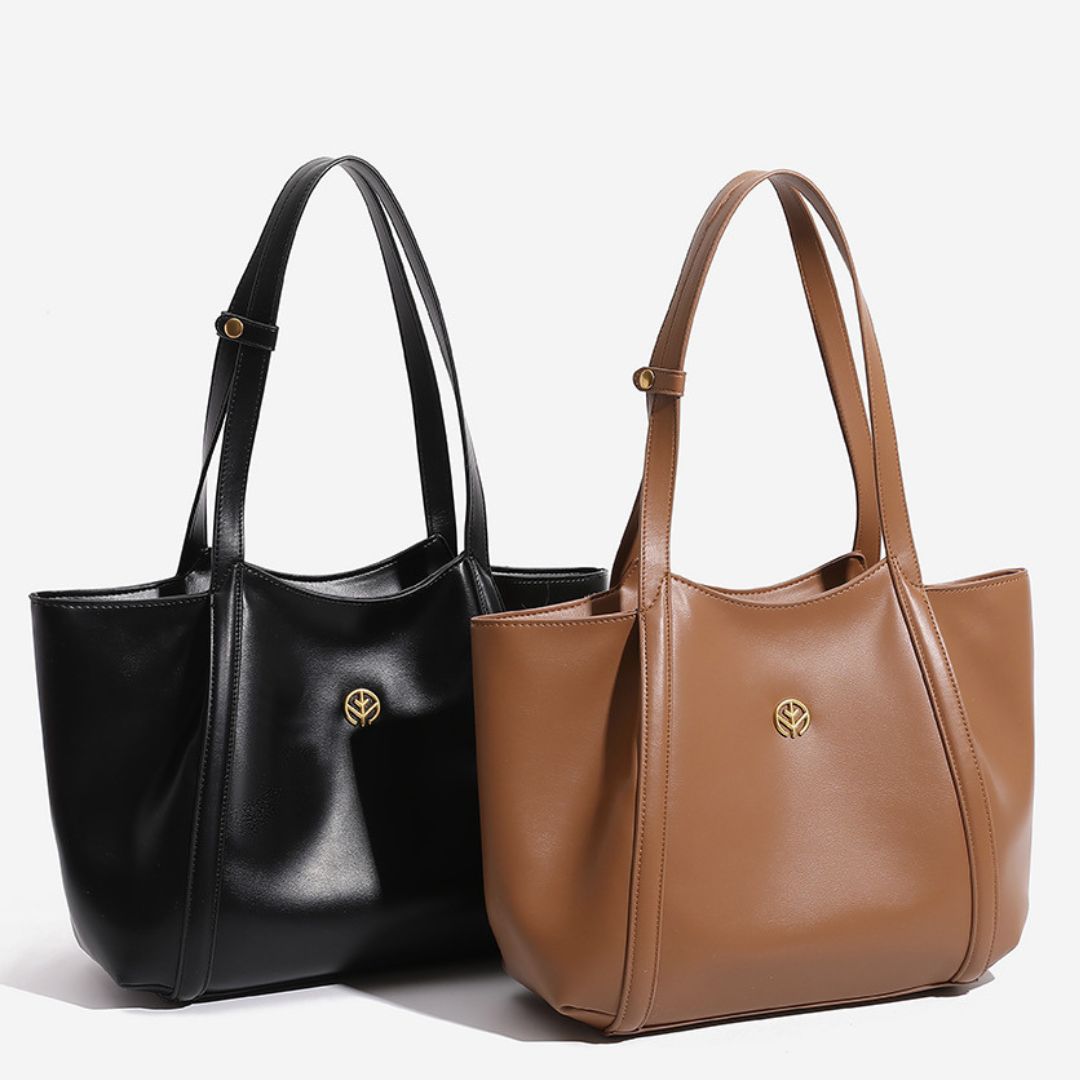 Celestial Poise Leather Handbag