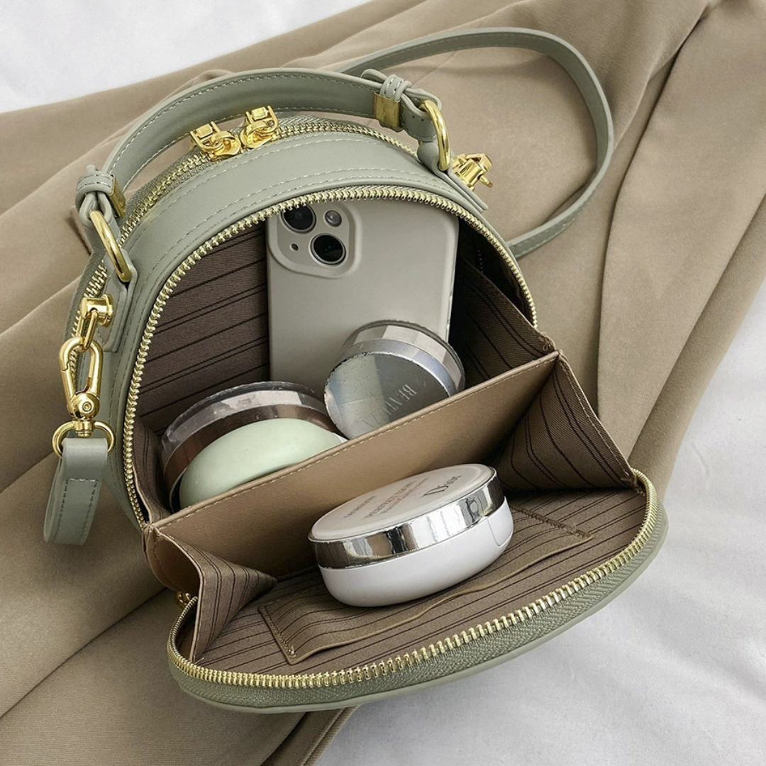 Velanci Louvre Mist Leather Handbag