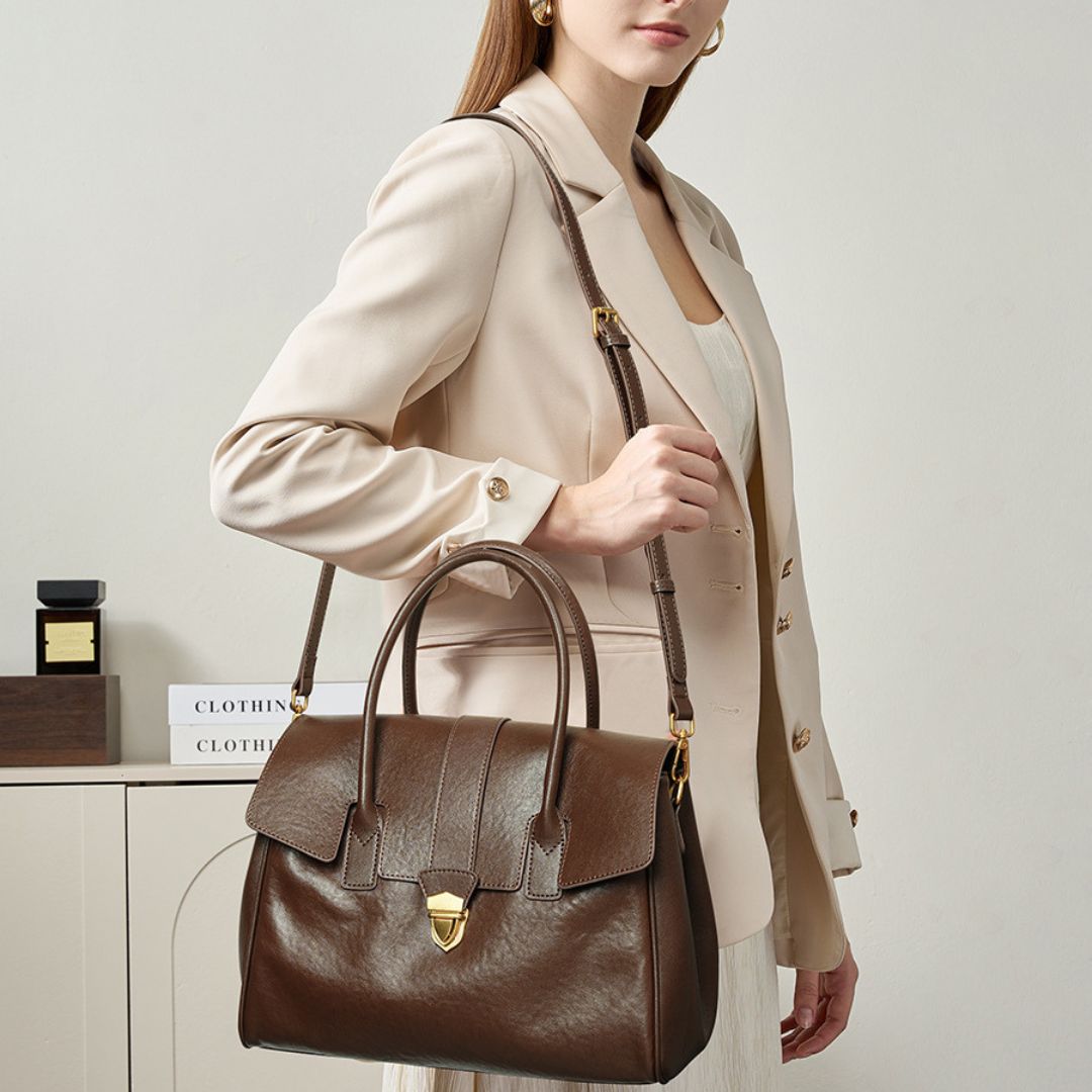 Velanci Dorée Luxe Leather Handbag