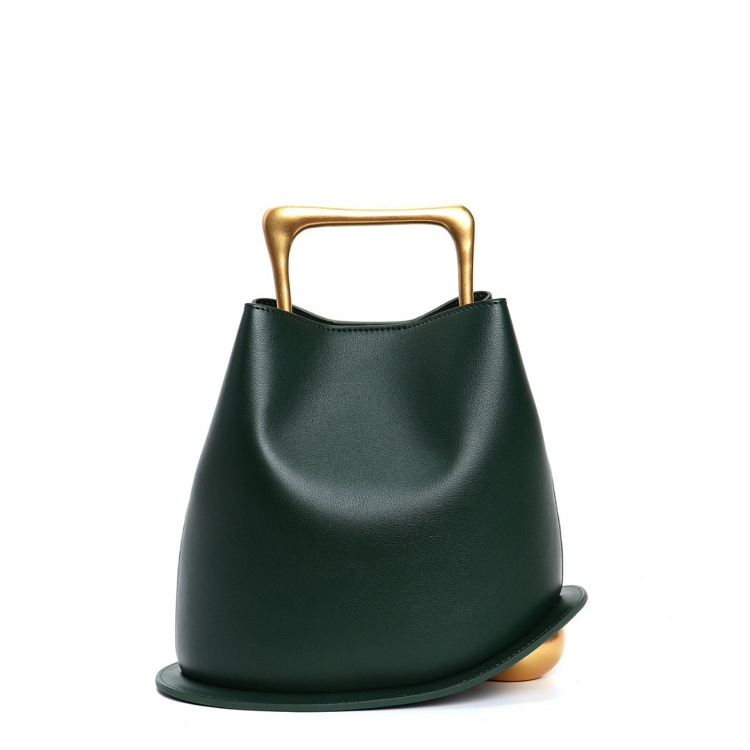 Fleur de Minuit Leather Handbag: Midnight Elegance Unveiled