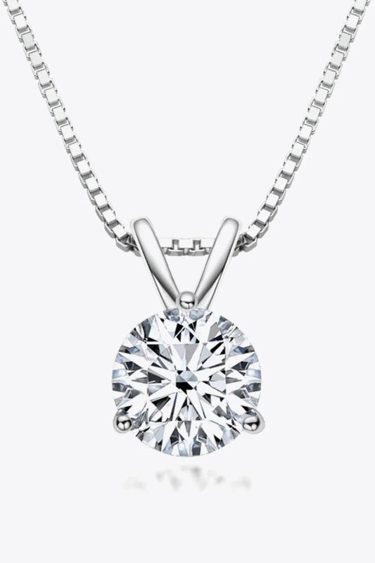 Coastal 1 Carat Moissanite Pendant Necklace - Minimalist Velanci