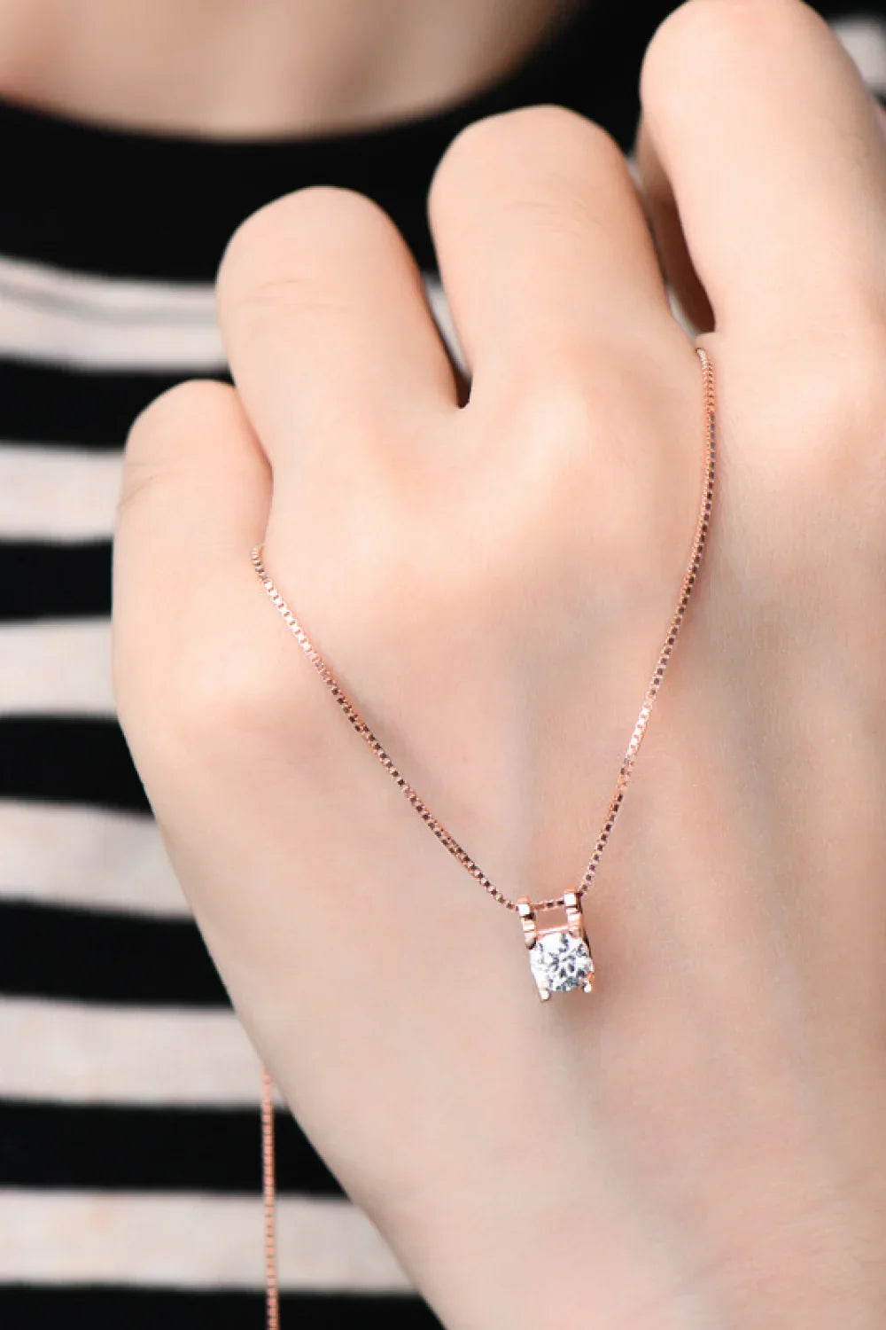 Moissanite Sterling Silver Necklace - Coastal Sparkle Velanci