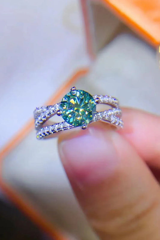 Ring Giovanna - 1ct Moissanite Sterling Silver Ring Women's Ring Velanci
