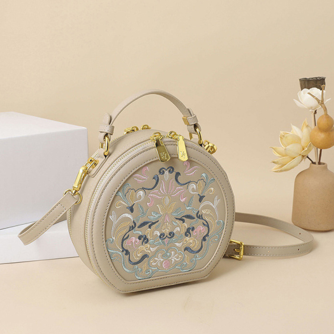 Velanci Louvre Mist Leather Handbag