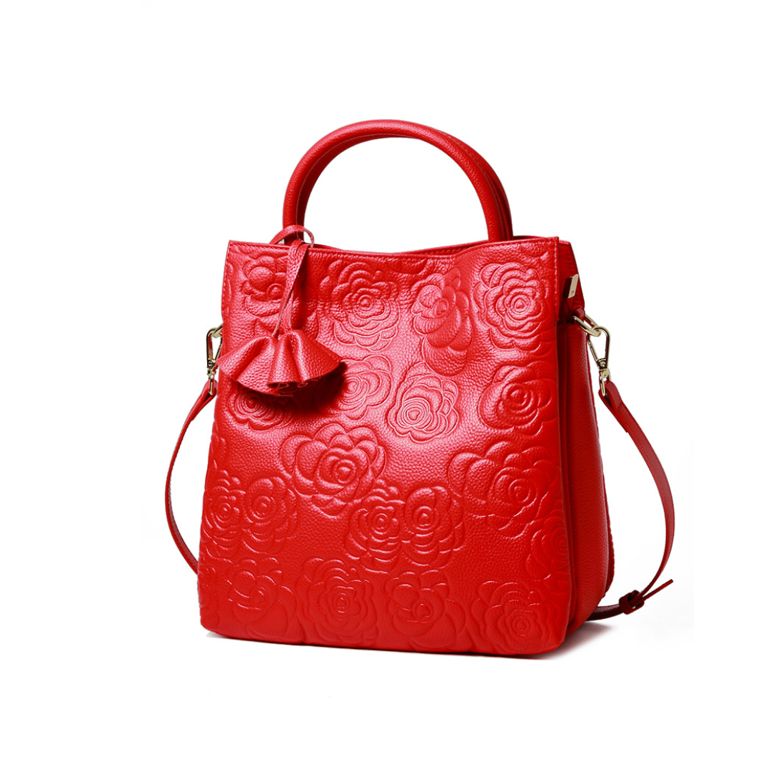 Velanci Monarch Rose Leather Handbag