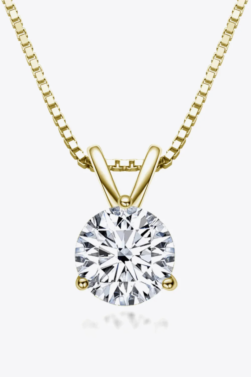Coastal 1 Carat Moissanite Pendant Necklace - Minimalist Velanci