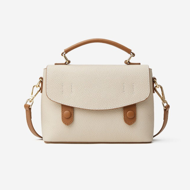 Pebbled Leather Top-Handle Bag with Cloud Charm