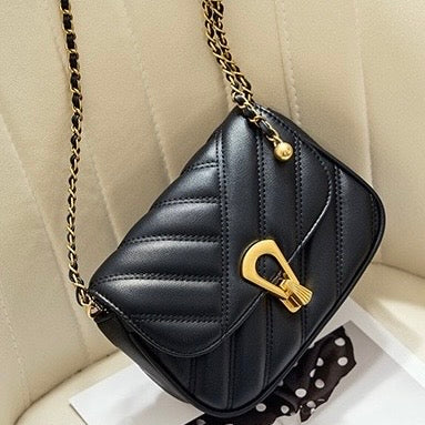 2025 Summer Luxe Genuine Leather Mini Chain Shoulder Bag