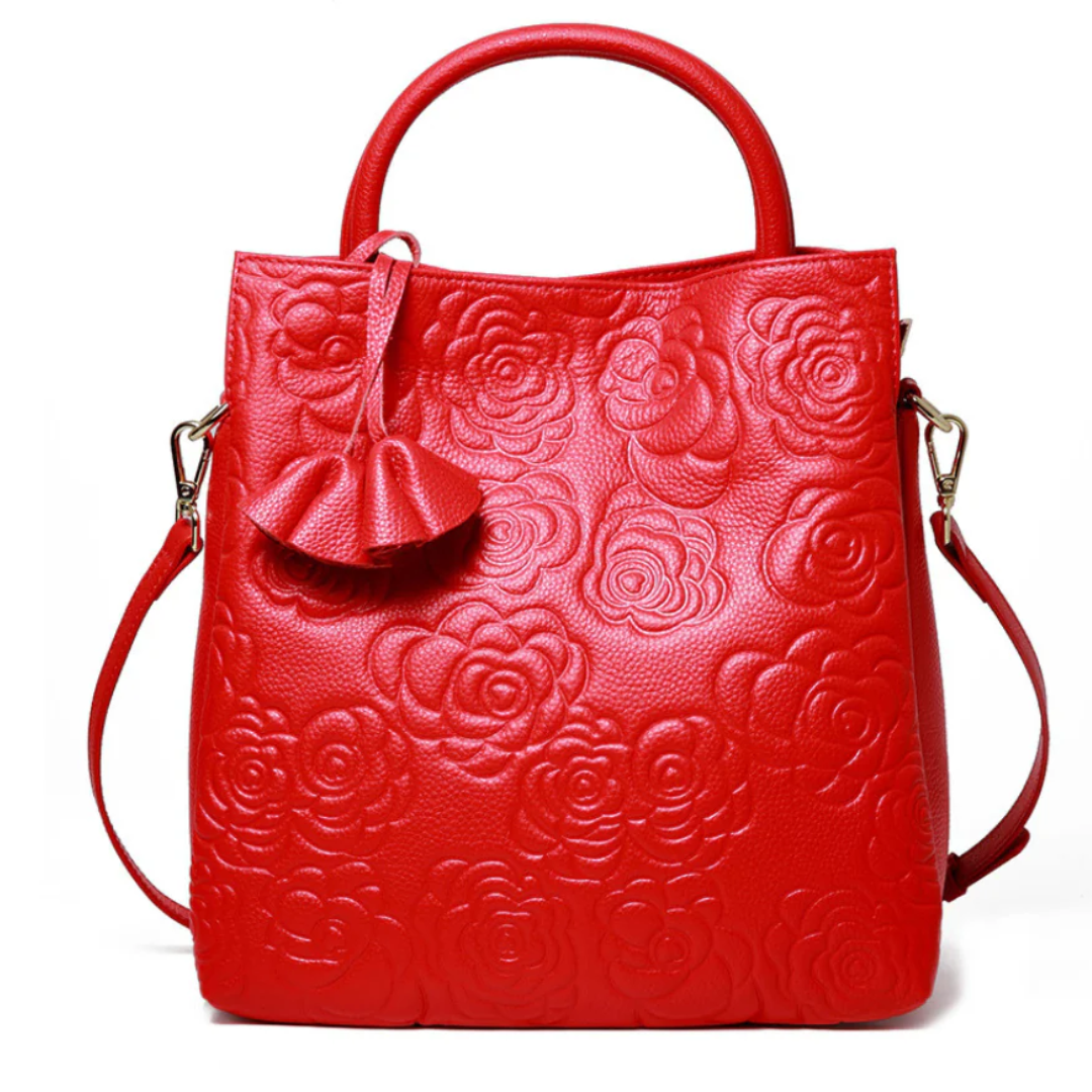 Velanci Monarch Rose Leather Handbag