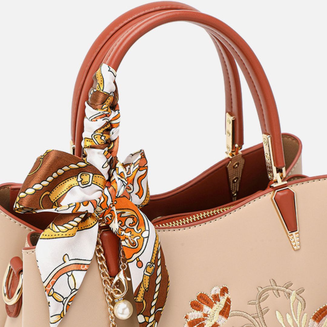 Velanci Velour Noir Leather Handbag