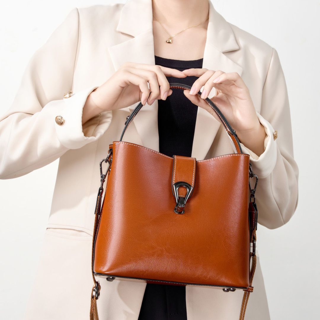 Velanci Waverly Moon Handbag - Timeless Elegance in Genuine Leather