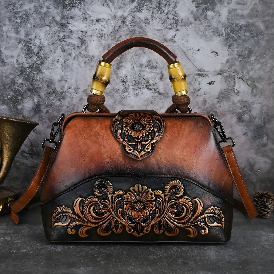 Velanci Velvet Royale Leather Handbag