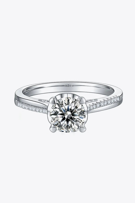 Ring Alessia - 1 Carat Moissanite Halo Solitaire Engagement Women's Ring Velanci