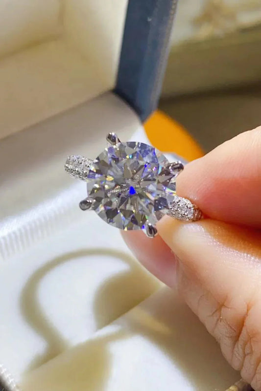 Moissanite Sterling Ring Isabella - Sparkling Brilliance Women's Ring Velanci