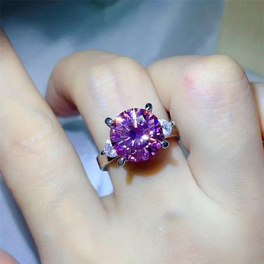 5 Carat Moissanite Ring Giulia - Radiant Fire Brilliance Women's Ring Velanci
