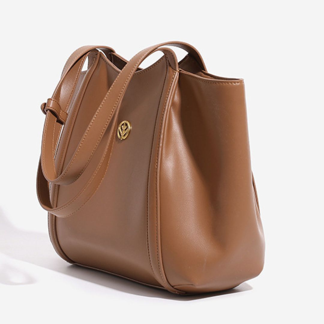 Celestial Poise Leather Handbag