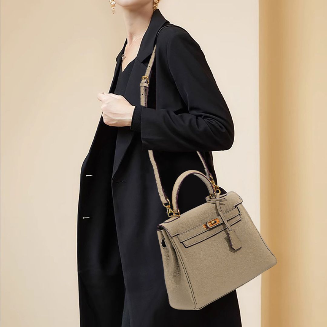 Velanci Ivory Crest Luxe Handbag