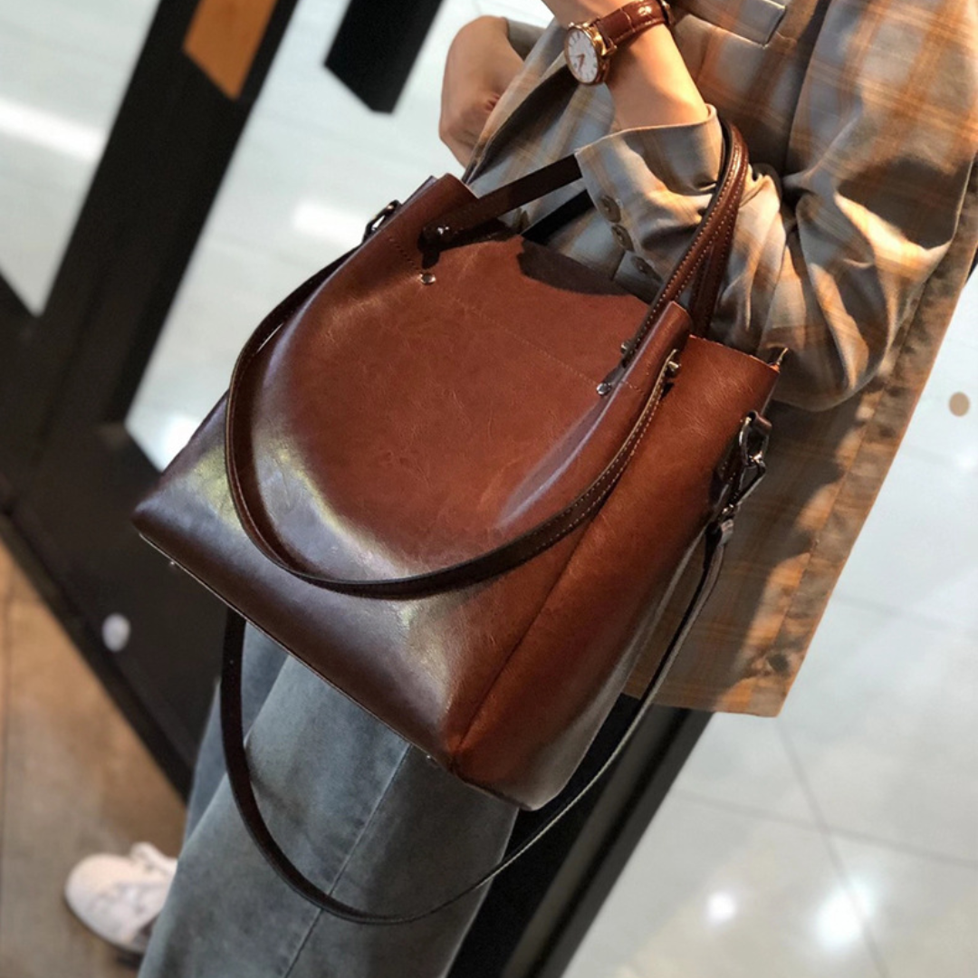 Velanci Garnet Frost Luxurious Leather Handbag