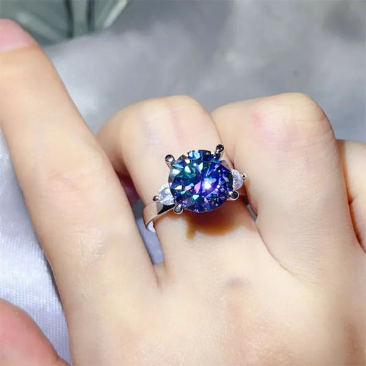 5 Carat Moissanite Sterling Ring Giovanna - Coastal Sparkle Women's Ring Velanci