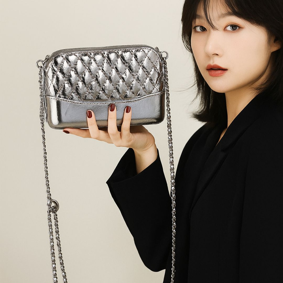 Velanci Velvet Bloom Leather Handbag