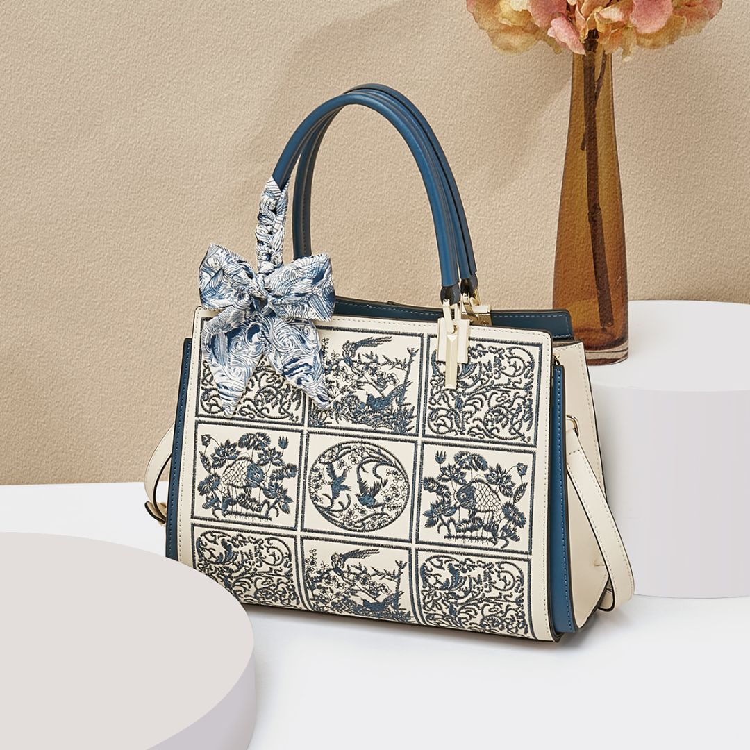 Velanci Midnight Veil Leather Handbag