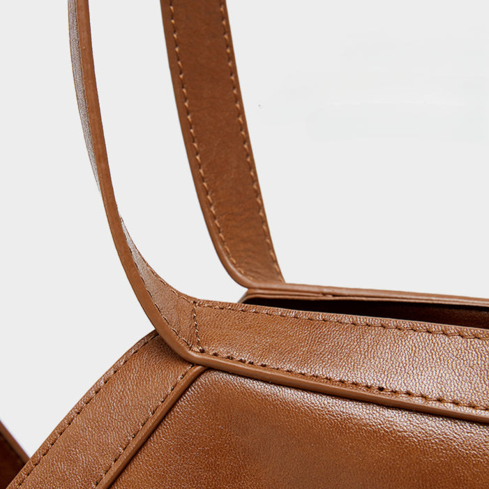 Korean Style Autumn Luxe Leather Tote Bag