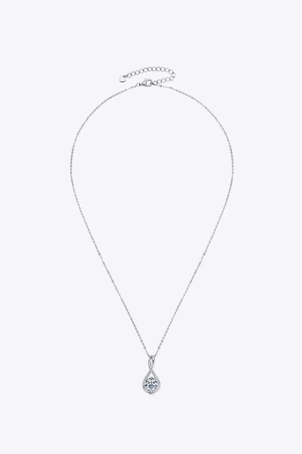 2 Carat Moissanite Sterling Silver Necklace - Minimalist Velanci