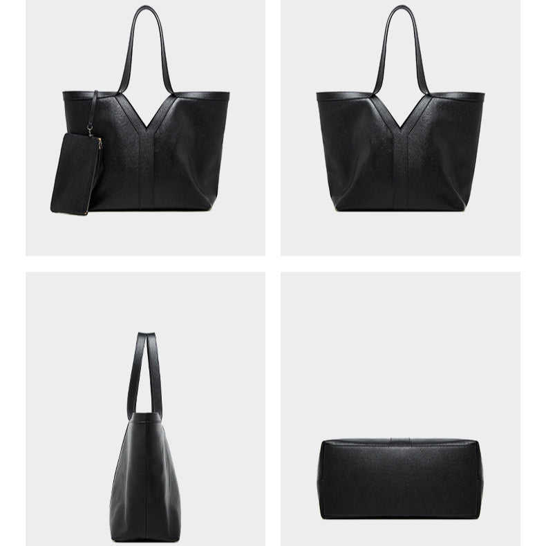 Korean Style Autumn Luxe Leather Tote Bag