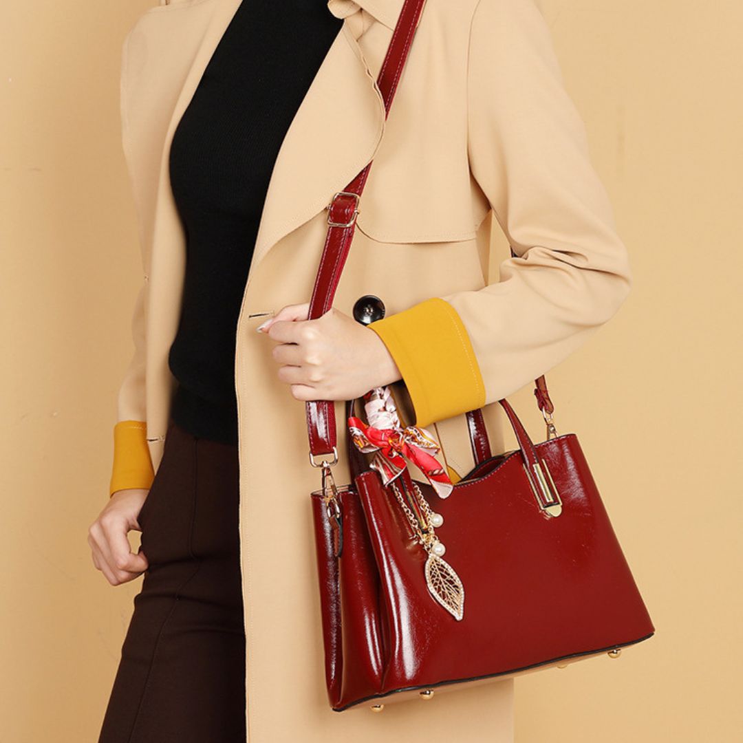 Velanci Windsor Pearl Leather Handbag