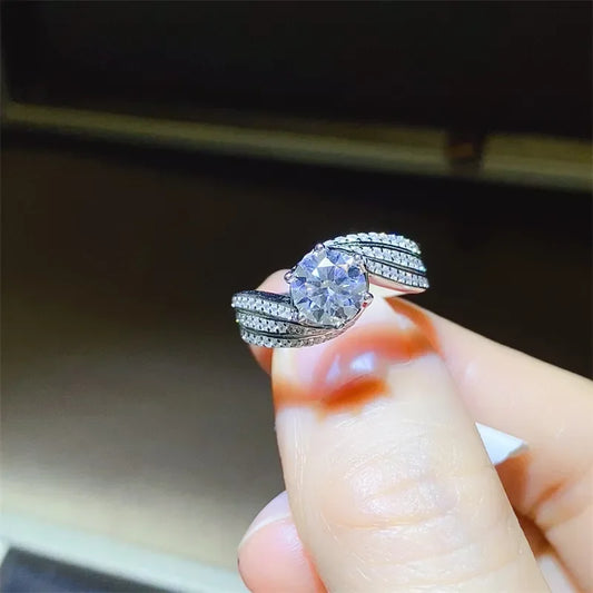 1 Carat Moissanite Ring Valentina - Coastal Brilliance Women's Ring Velanci
