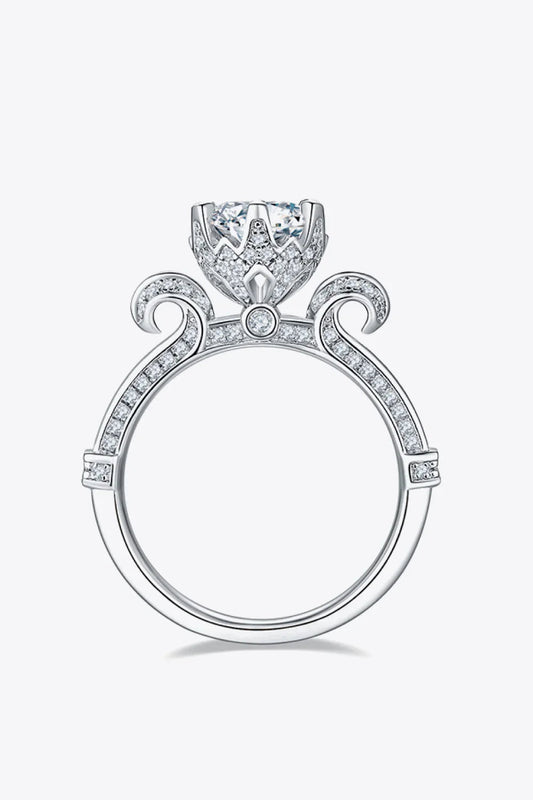 1 Carat Moissanite Ring Giovanna - Crown Setting Sparkle Women's Ring Velanci