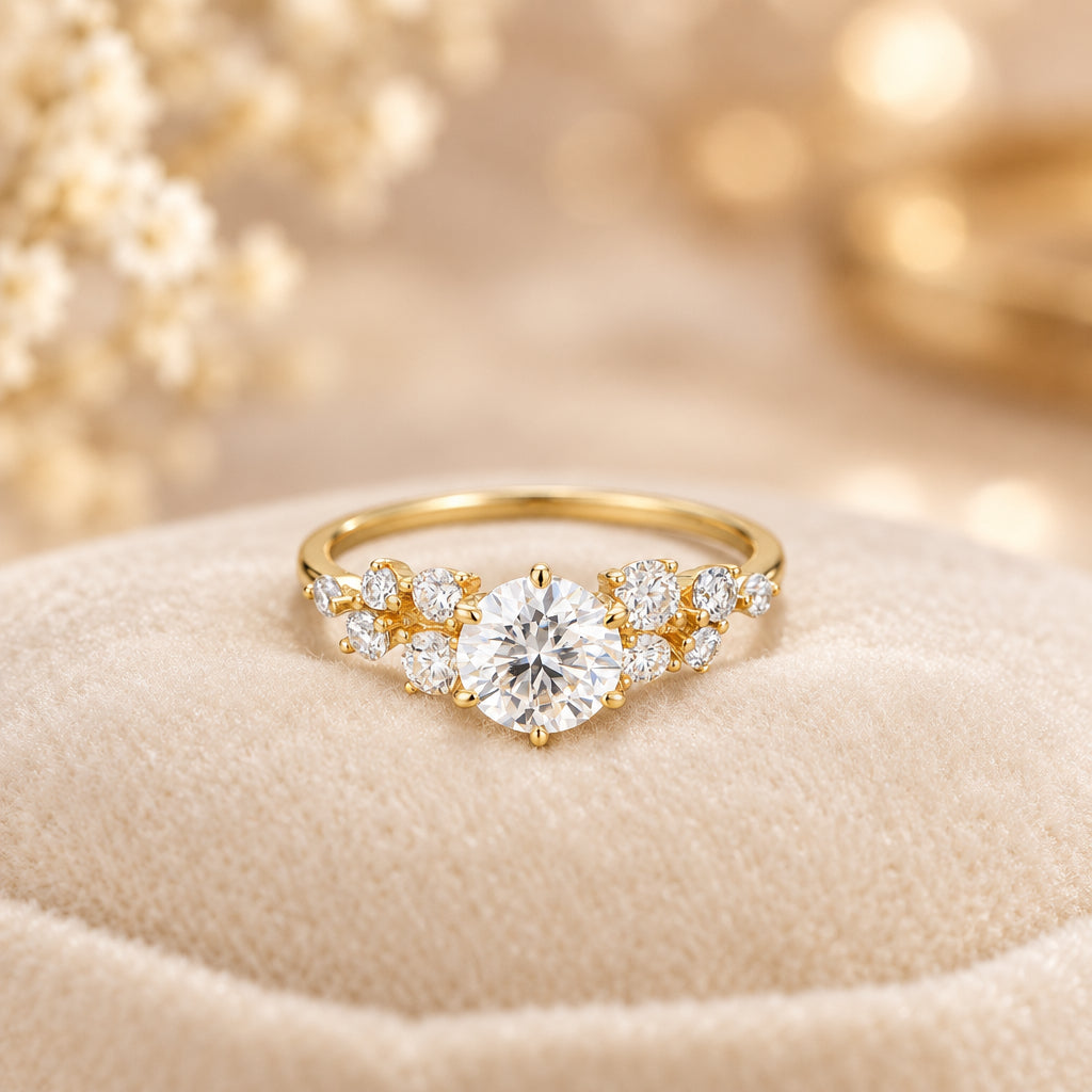 1 Carat Moissanite Ring Isabella - Coastal Sparkle Shine Women's Ring Velanci