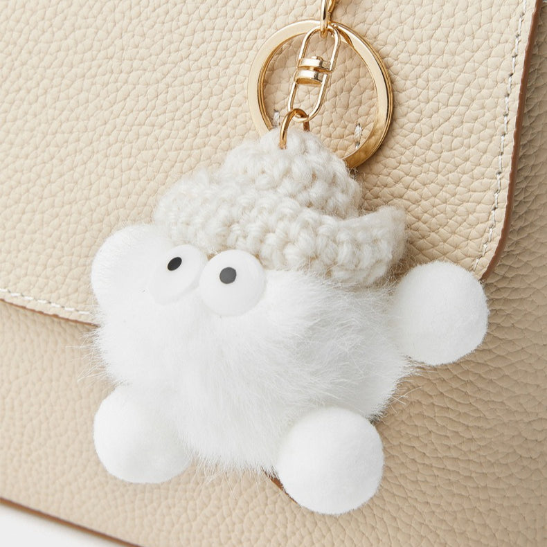 Pebbled Leather Top-Handle Bag with Cloud Charm