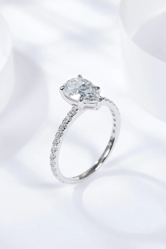 1.8 Carat Moissanite Teardrop Ring Bianca - Icy Shine Women's Ring Velanci