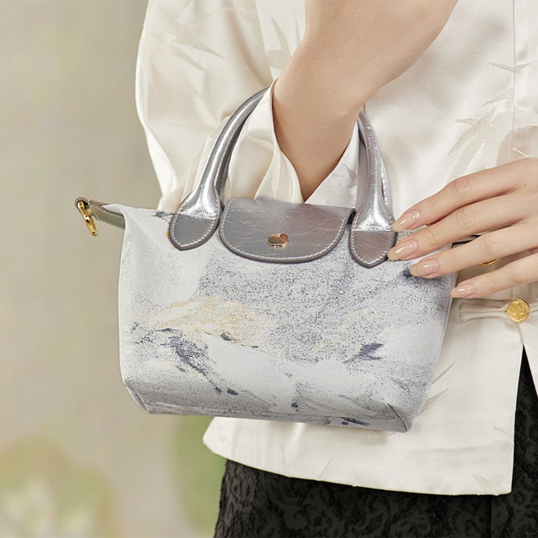 Velanci Heirloom Bloom Denim Handbag