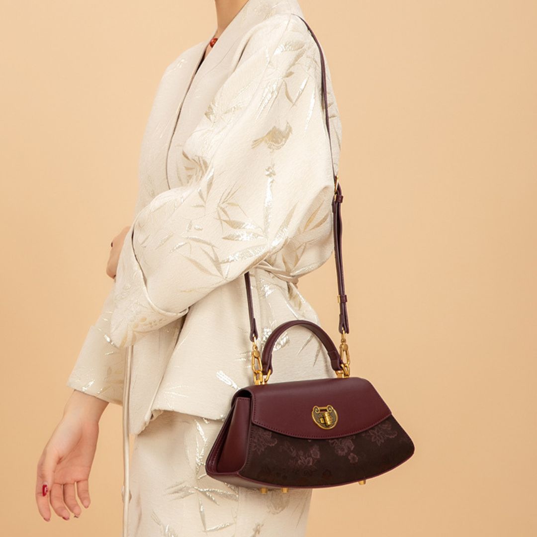 Velanci Timeless Orchid Leather Handbag