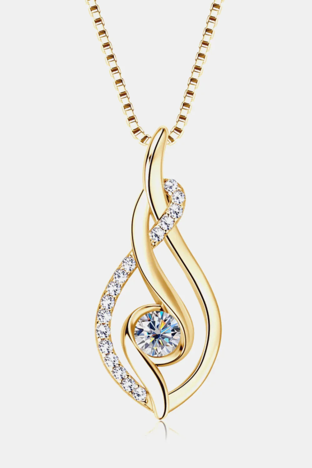 Moissanite Sterling Silver Necklace - Everyday Shine Velanci