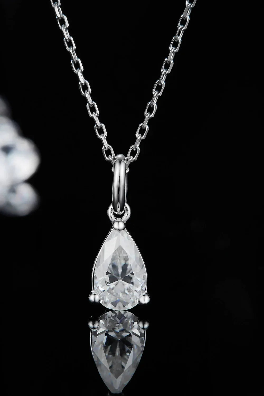 1 Carat Moissanite Sterling Silver Necklace Velanci