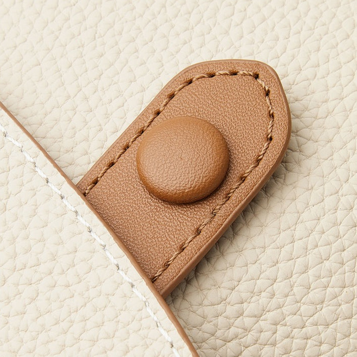 Pebbled Leather Top-Handle Bag with Cloud Charm