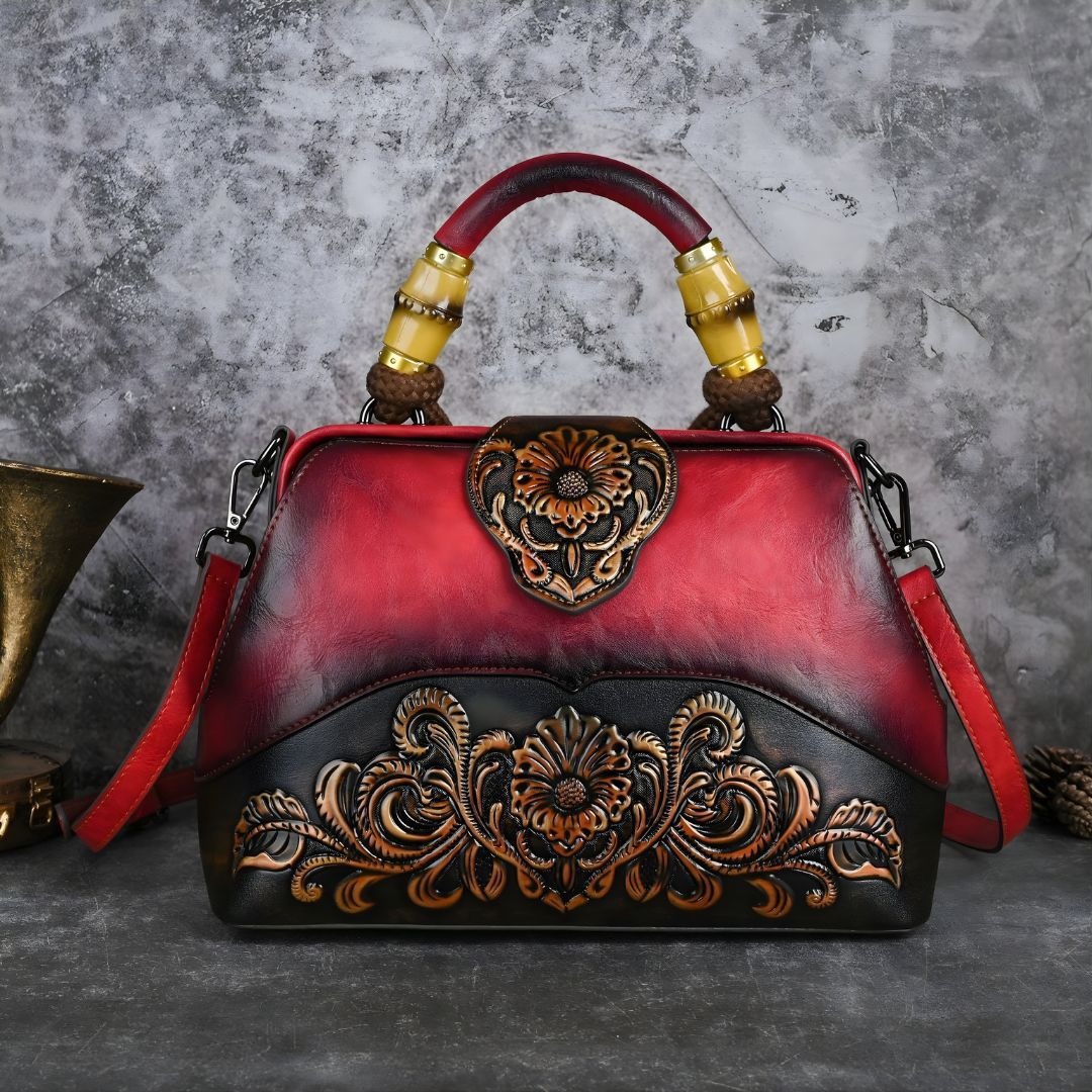 Velanci Velvet Royale Leather Handbag