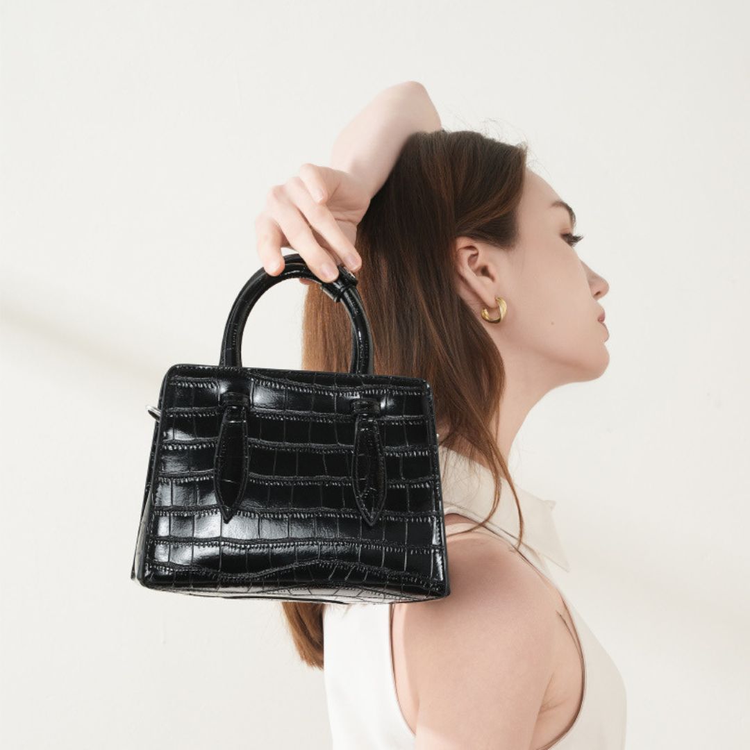 Ebon Chant Handbag by Velanci: A Symphony of Elegance