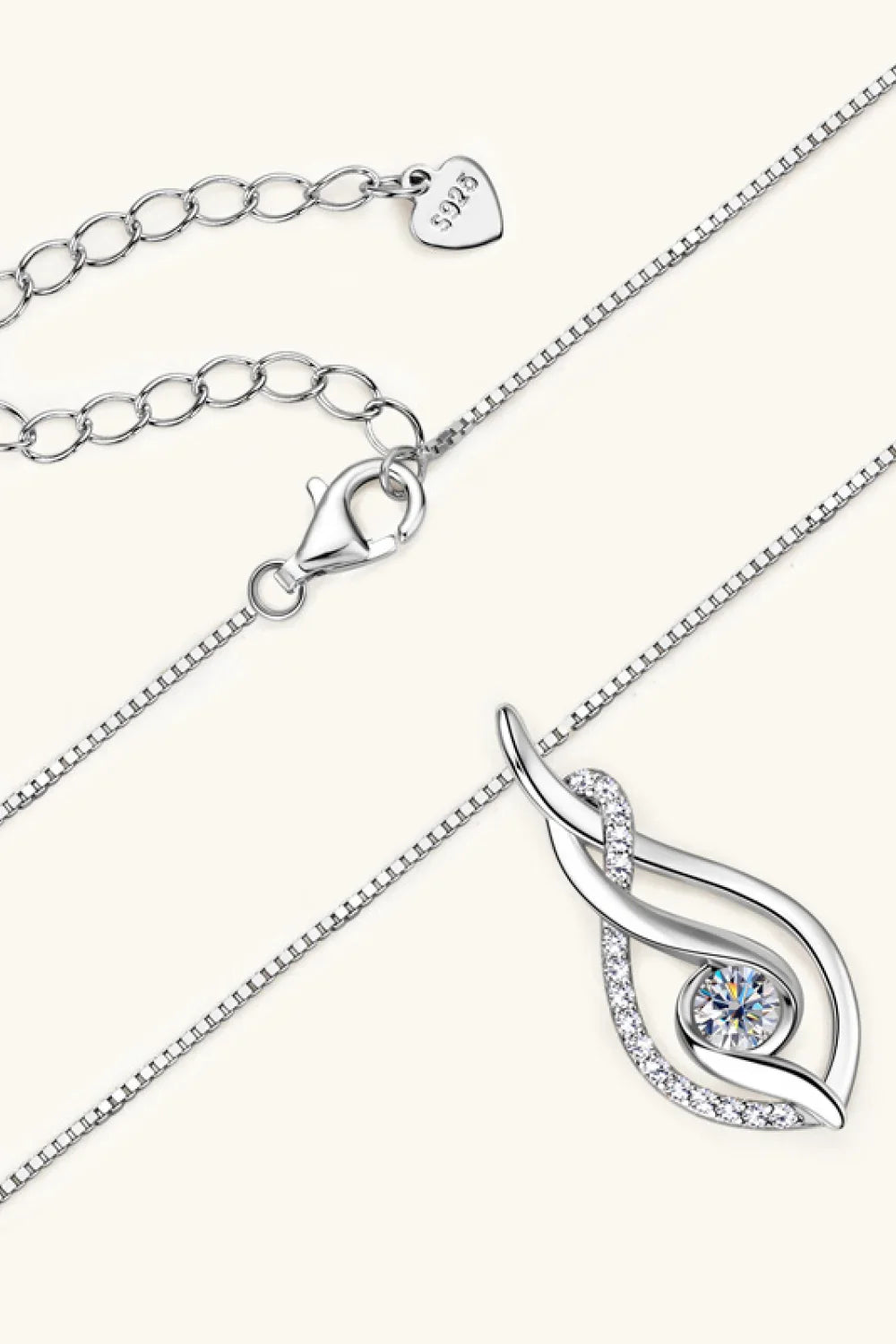 Moissanite Sterling Silver Necklace - Everyday Shine Velanci