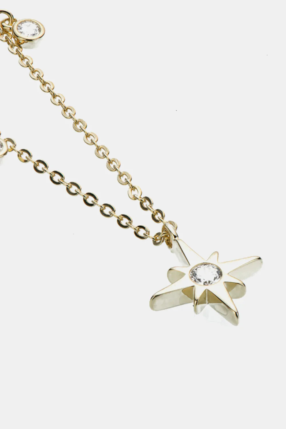 Moissanite North Star Pendant Necklace - Sterling Silver Velanci