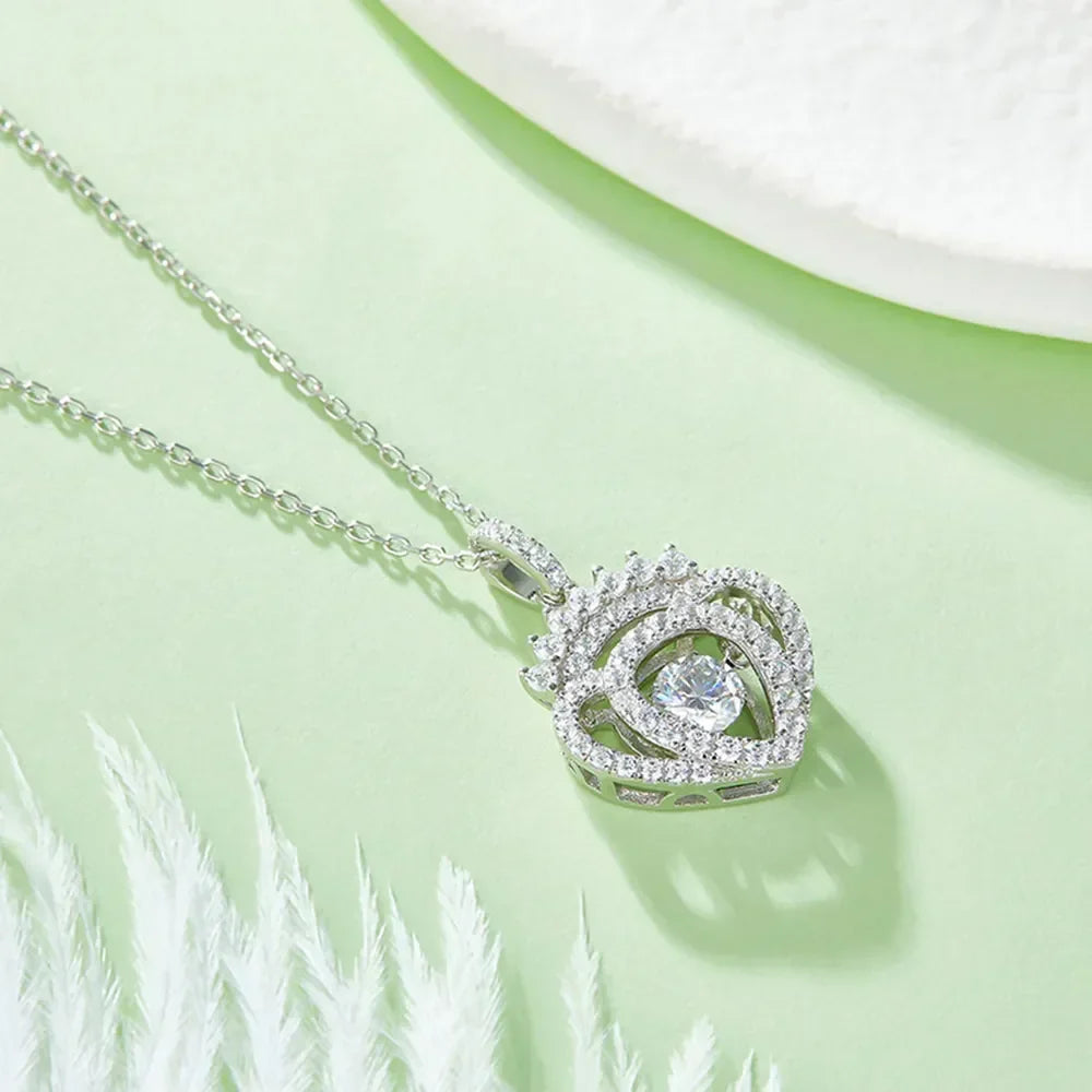 1.21 Ct Moissanite Sterling Silver Necklace Velanci