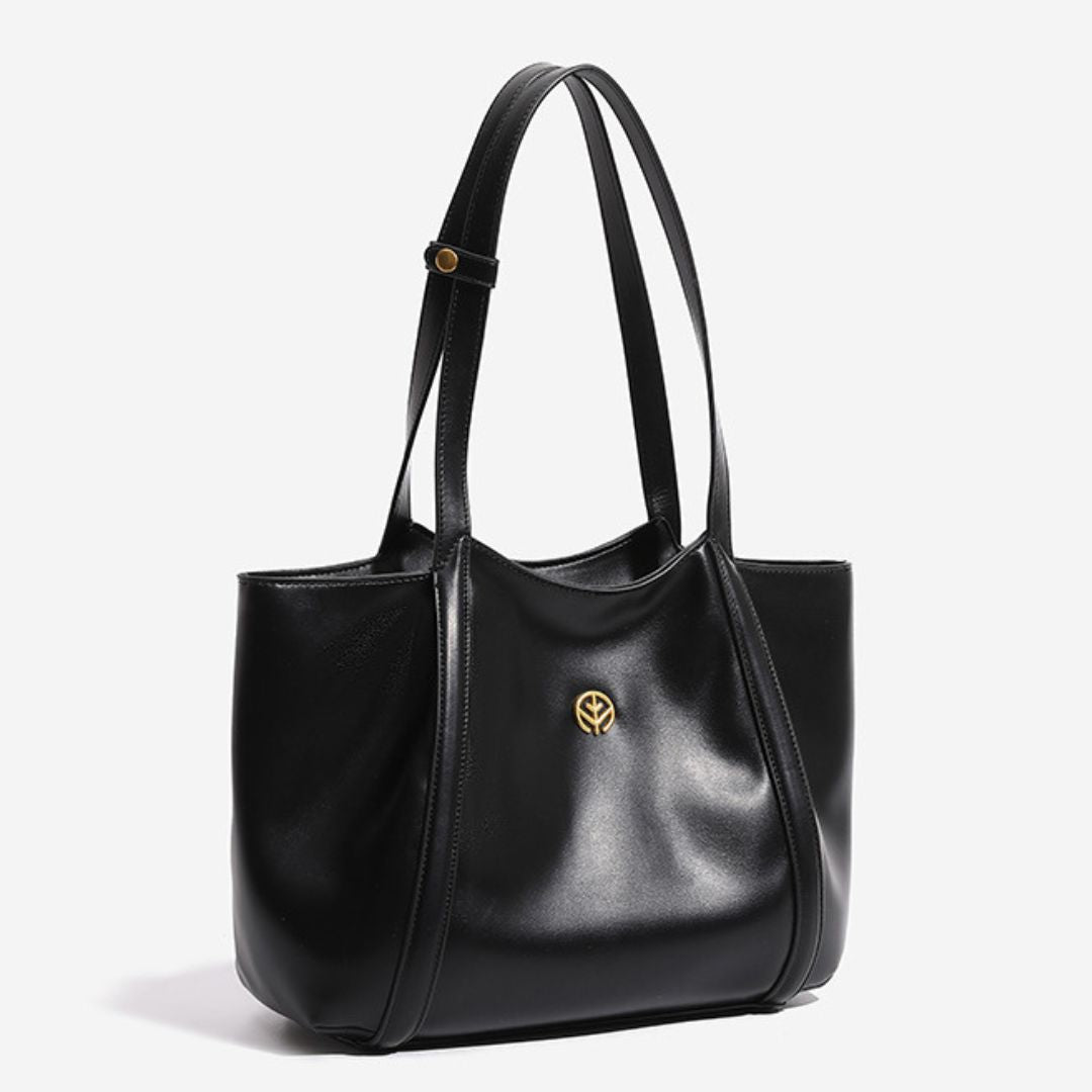 Celestial Poise Leather Handbag